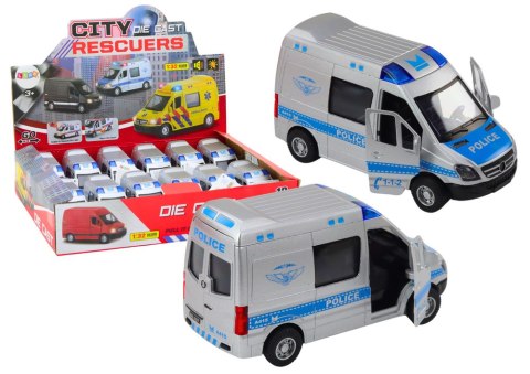 LEAN Toys Auto Policyjne 1:32 Otwierane Drzwi Światła Dźwięki Napęd