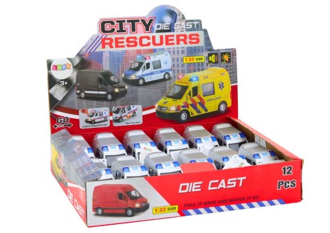 LEAN Toys Auto Policyjne 1:32 Otwierane Drzwi Światła Dźwięki Napęd