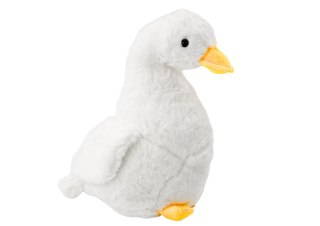 LEAN Toys Biała Pluszowa Gęś Maskotka Przytulanka Pluszak Kaczka 30 cm