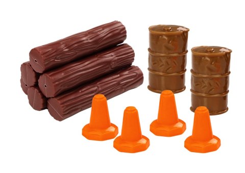LEAN Toys Ciężarówka Z Drewnem Tir Przyczepa 1:24 Bale Drewna Dźwięki Światła