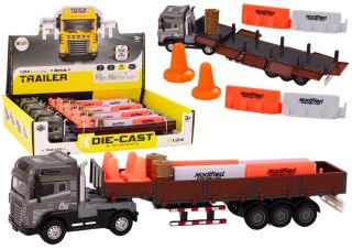 LEAN Toys Ciężarówka Z Przyczepą 1:24 TIR Auto Ciężarowe Akcesoria Dźwięki Światła