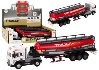 LEAN Toys Ciężarówka Z Przyczepą Cysterna TIR 1:24 Auto Ciężarowe Światła Dźwięki