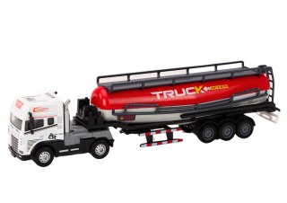 LEAN Toys Ciężarówka Z Przyczepą Cysterna TIR 1:24 Auto Ciężarowe Światła Dźwięki