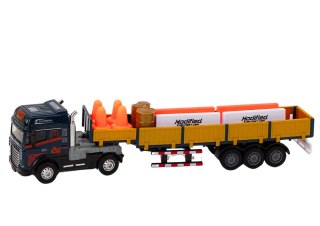 LEAN Toys Ciężarówka Z Przyczepą Niebieska 1:24 TIR Auto Ciężarowe Akcesoria Dźwięki