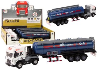 LEAN Toys Cysterna Z Paliwem Ciężarówka TIR 1:24 Przyczepa Dźwięki Światła