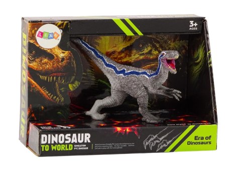 LEAN Toys Dinozaur Figurka Kolekcjonerska Velocitaptor Szary 1El