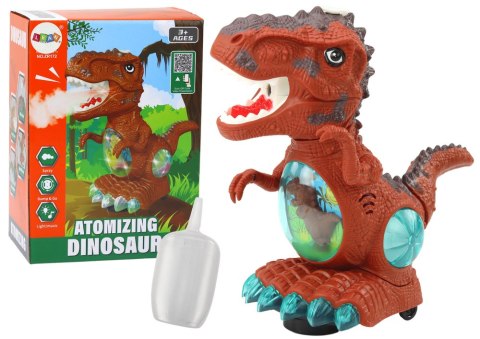 LEAN Toys Dinozaur Tańczący Czujnik Przeszkód Światła Dźwięki Brązowy
