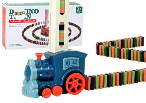 LEAN Toys Domino Pociąg Lokomotywa Układanka Kolorowy Dźwięk
