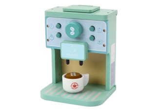 LEAN Toys Drewniany Ekspres do Kawy Zestaw AGD Filiżanki Mleko
