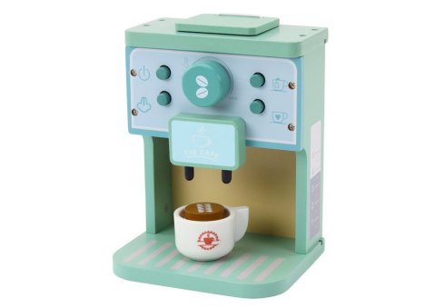 LEAN Toys Drewniany Ekspres do Kawy Zestaw AGD Filiżanki Mleko