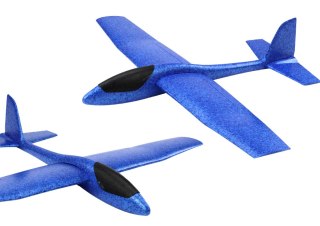 LEAN Toys Duży Samolot Styropianowy Piankowy Lekki Szybowiec Niebieski 68CM