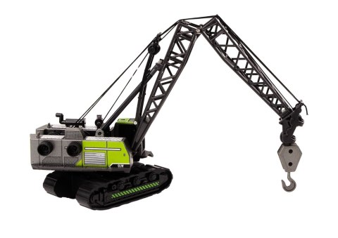 LEAN Toys Dźwig Gąsienicowy Żuraw Metalowy Hak 1:55Czarno-Zielony