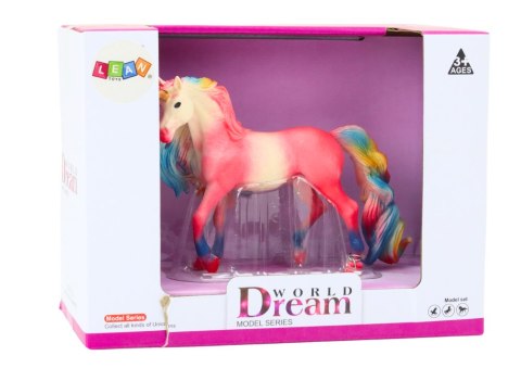 LEAN Toys Figurka Kolekcjonerska Duży Jednorożec Różowy 11 CM