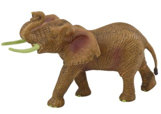 LEAN Toys Figurka Kolekcjonerska Słoń Afrykański Z Podniesioną Trąbą Safari