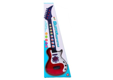 LEAN Toys Gitara Elektryczna Dla Dzieci Światła Melodie Czerwona
