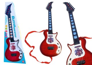 LEAN Toys Gitara Elektryczna Dla Dzieci Światła Melodie Czerwona