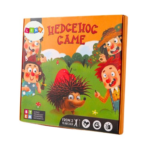 LEAN Toys Gra Jeżyk Planszowa Logiczna Nauka Liczenia Drewniana