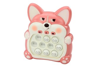 LEAN Toys Gra Zręcznościowa Konsola Pop-It Lisek 7 Trybów Gry Różowy Sensoryczna