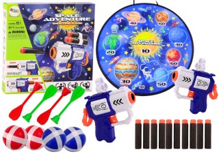LEAN Toys Gra Zręcznościowa Tarcza Pistolety Strzałki Kulki Kosmos