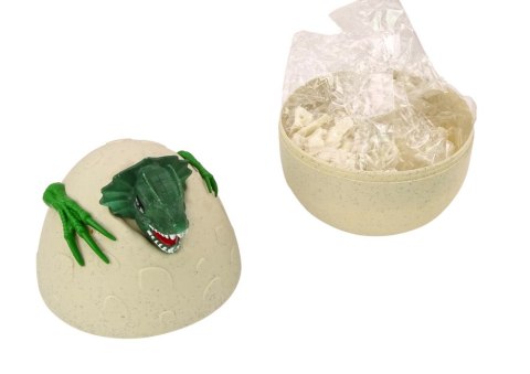 LEAN Toys Jajo Z Dinozaurami Do Malowania Farbki Pędzelki DIY Zielony