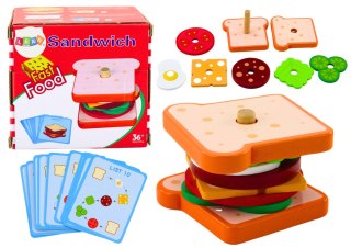 LEAN Toys Kanapka Drewniana 8 El Karty Z Przepisami 10 Szt