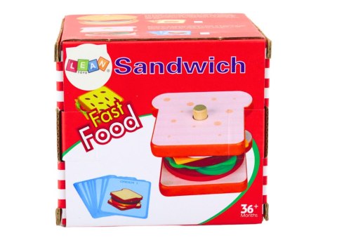 LEAN Toys Kanapka Drewniana 8 El Karty Z Przepisami 10 Szt