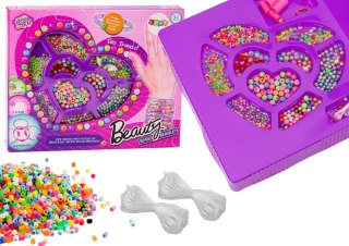 LEAN Toys Koraliki Do Biżuterii Bransoletka DIY Kolorowe Zestaw Kreatywny