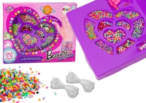 LEAN Toys Koraliki Do Biżuterii Bransoletka DIY Kolorowe Zestaw Kreatywny