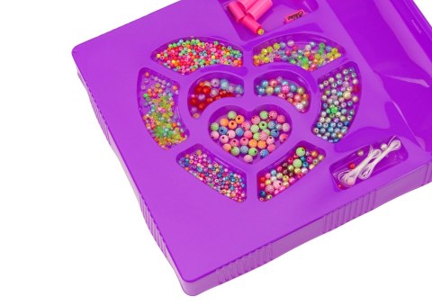 LEAN Toys Koraliki Do Biżuterii Bransoletka DIY Kolorowe Zestaw Kreatywny