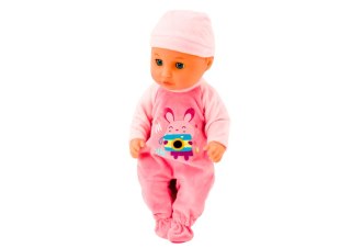 LEAN Toys Lalka Bobas W Różowej Piżamce Siusiająca Butelka Smoczek Dźwięki