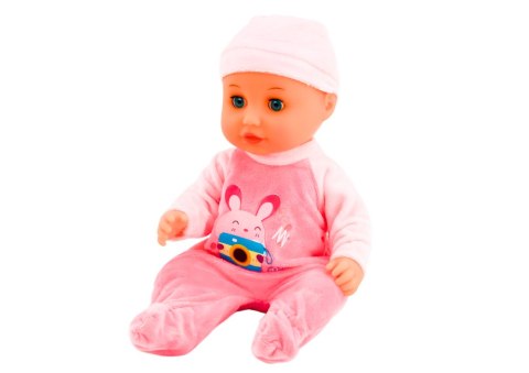 LEAN Toys Lalka Bobas W Różowej Piżamce Siusiająca Butelka Smoczek Dźwięki