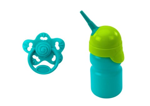 LEAN Toys Lalka Bobas W Szarej Piżamce Siusiająca Butelka Smoczek Dźwięki