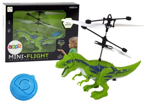 LEAN Toys Latający Dinozaur Helikopter Sterowany Ręką Czujnik Zielony