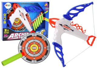 LEAN Toys Łuk z Tarczą Na Miękkie Strzałki z Przyssawką 6 Sztuk