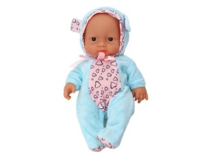 LEAN Toys Mała Lalka Bobas Ubranko Czapeczka Kokardka Uszy Niebieski