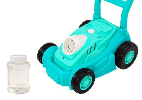 LEAN Toys Maszyna Do Baniek Mydlanych Kosiarka Jeździk z Rączką Niebieski