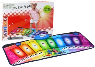 LEAN Toys Mata Muzyczna Taneczna Edukacyjna Pianinko Tęczowe
