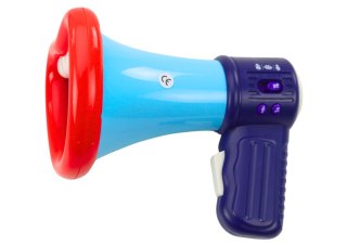 LEAN Toys Megafon Zmieniacz Głosu Nagrywanie Trzy Tryby Głosu Usta Niebieski