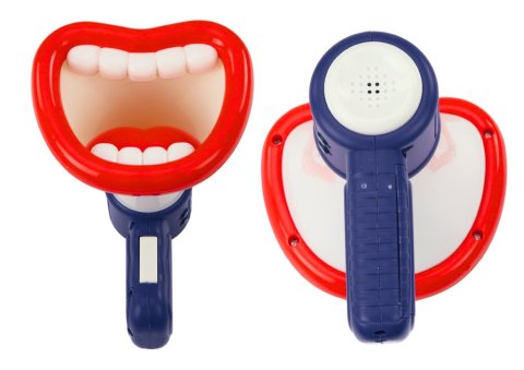 LEAN Toys Megafon Zmieniacz Głosu Nagrywanie Trzy Tryby Głosu Usta Niebieski