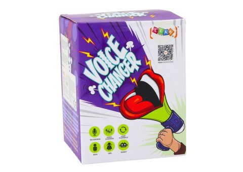LEAN Toys Megafon Zmieniacz Głosu Nagrywanie Trzy Tryby Głosu Usta Niebieski