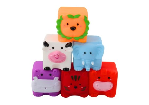 LEAN Toys Miękkie Klocki Edukacyjne Do Kąpieli Zwierzęta