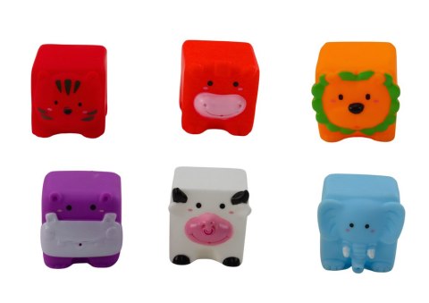 LEAN Toys Miękkie Klocki Edukacyjne Do Kąpieli Zwierzęta