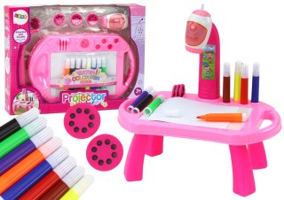 LEAN Toys Projektor Rzutnik Do Rysowania Stoliczek Różowy