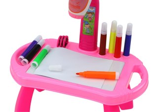 LEAN Toys Projektor Rzutnik Do Rysowania Stoliczek Różowy