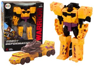 LEAN Toys Robot-Czołg Z Bronią 2w1 Transformacja X-Warrior Żółty