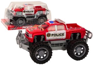 LEAN Toys Samochód Policyjny Pickup Czerwony Terenowy Wóz Policji