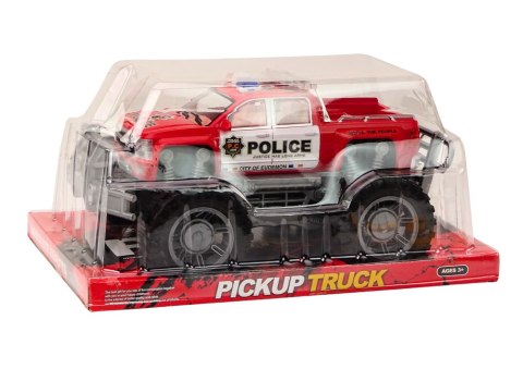 LEAN Toys Samochód Policyjny Pickup Czerwony Terenowy Wóz Policji