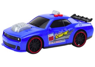 LEAN Toys Samochód Wyścigowy Światła Dźwięki Otwierany Silnik Niebieskie