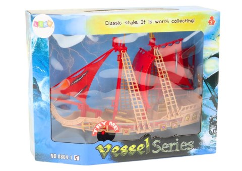 LEAN Toys Statek Piracki Światła Dźwięki Kółka Czarny