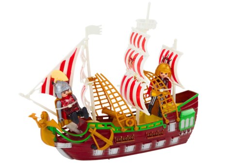 LEAN Toys Statek Romański Rzymianie Światła Dźwięki Katapulta Palmy